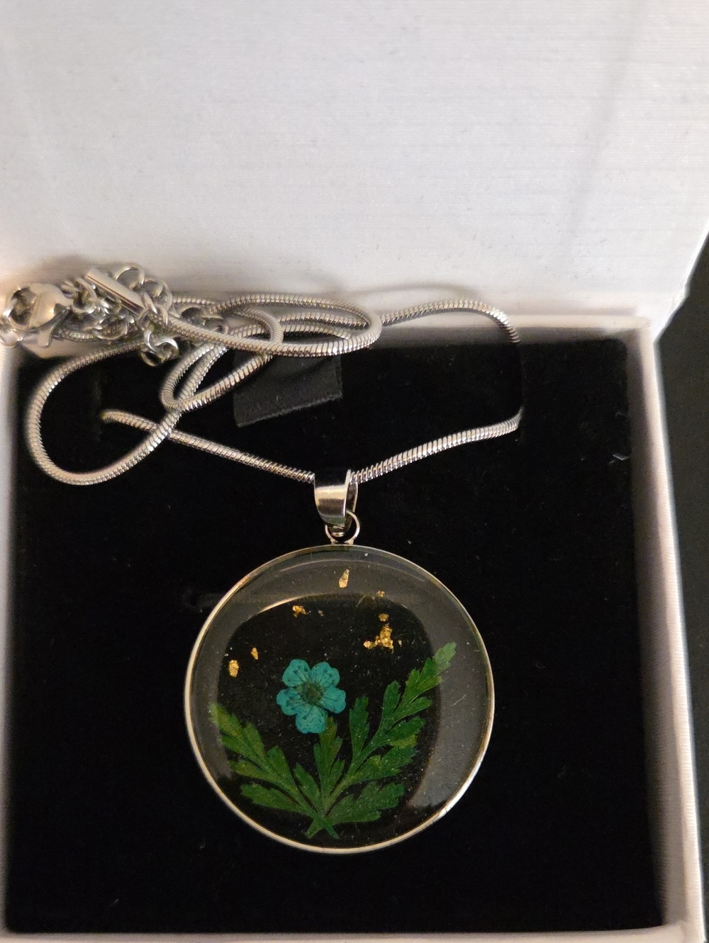 Mint & Lily Pressed Birth Month Flower Necklace March